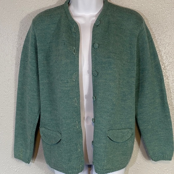 VNTG Sidney Gould Green Knit Cardigan - Picture 3 of 8